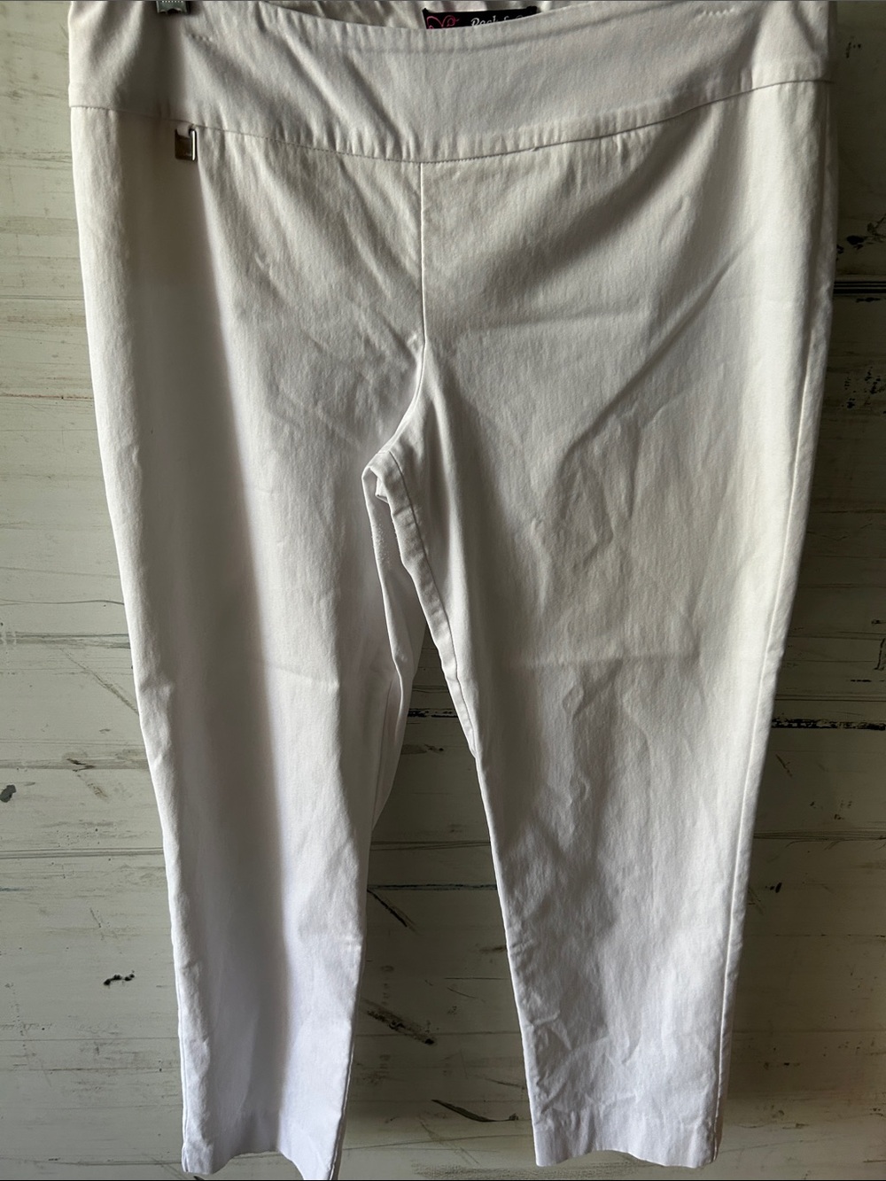 🫶💐 Peck & Peck Petite White Pull-On Pants Size 14P - Picture 3 of 4